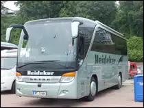 Setra 411 HD von Heideker aus Deutschland im Stadthafen Sassnitz am 05.07.2013