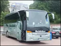 Setra 411 HD von Heideker aus Deutschland im Stadthafen Sassnitz am 05.07.2013