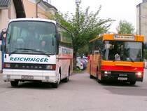 SETRA versus STEYR am Bahnhofvorplatz RIED i.I.; 080523