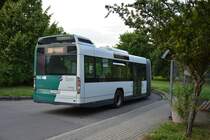 Das Heck vom Volvo 7700 am 10.07.2014 (P-AV 966) in Alt-Golm.