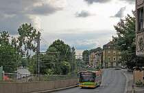 05.08.2014 Ein Solaris der Stadtwerke Schweinfurt am Rusterberg auf dem Weg zum Hafen Ost.