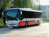 IVECO-Crossway, im Einsatz für den OOEVV, steht in Ried i.I. für den nächsten Einsatz bereit; 140803