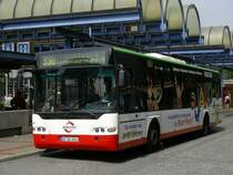 Neoplan , Wagen 0014,Linie 336 v. Bochum Hbf. nach DO - L�tgendortmund,Werbetr�ger von JAKO Kindermoden im Ruhr Park.
(29.05.2008)