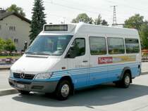 RTB - Kleinbus Mercedes CDI SG 286336 bei der Haltestelle neben dem Bahnhof von Altst�tten/SG am 25.05.2008
