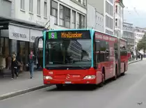 VB Biel - Mercedes Citaro Nr.158  BE 666158 unterwegs auf der Linie 5 in der Stadt Biel am 19.09.2014