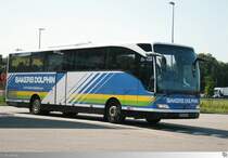 Mercedes Benz Tourismo  Bakers Dolphin . Aufgenommen am 5. August 2014 bei Wetteren in Belgien.