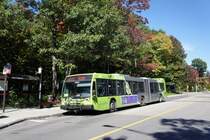 Stadtbus der RTC (Réseau de transport de la Capitale) des Herstellers Nova Bus, aufgenommen im September 2014 im Stadtgebiet von Québec (Rue de Marly). 