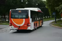 XWA 691 fährt am 09.09.2014 auf der Überlandlinie 411. Aufgenommen am Hauptbahnhof Norrköping.