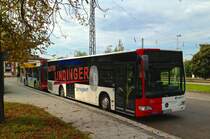 Mercedes-Benz Citaro Facelift von Gassert Reisen (HOM-GR 69). Aufgenommen am 29.09.2014 am Bahnhof St. Ingbert.