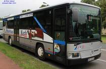 Mercedes-Benz O550 Integro, Wagennummer 404, der Uckermärkischen Verkehrsgesellschaft mbH, 2014 in Schwedt/Oder.