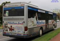 Mercedes-Benz O550 Integro, Wagennummer 404, der Uckermärkischen Verkehrsgesellschaft mbH, 2014 in Schwedt/Oder.