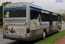 Mercedes-Benz O550 Integro, Wagennummer 404, der Uckermärkischen Verkehrsgesellschaft mbH, 2014 in Schwedt/Oder.