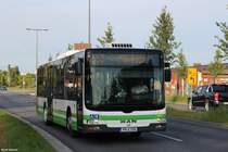 22.08.2014 Brandenburg, Hauptbahnhof ein Exot im Fuhrpark der VGBelzig ist dieser MAN Lion`s City welcher auf PM-E298 hört.