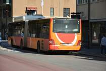 UFE 709 auf der Linie 2. Aufgenommen am 11.09.2014 Innenstadt Linköping.