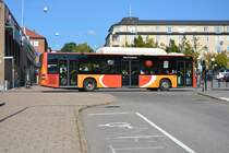 MAN Lion's City in der Innenstadt von Motala. Aufgenommen am 11.09.2014.