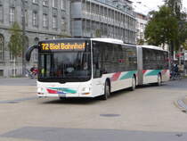 asm Seeland - MAN Lion`s City  Nr.45  BE  703518 unterwegs auf der Linie 72 in der Stadt Biel am 16.10.2014