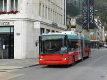 VB Biel - NAW Trolleybus Nr.85 unterwegs auf der Linie 1 in der Stadt Biel am 16.10.2014
