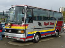 Dysli Bern - Oldtimer Setra-Käsebohrer Nr.15  BE  28345 auf einem Parkplatz eines Einkauf Center in Bern Brünnen am 25.10.2014