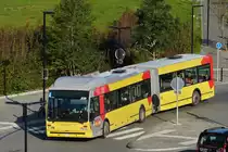 . VanHool Gelenkbus vom TEC in den Strassen von Lüttich aufgenommen am 18.10.2014