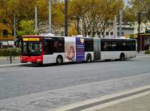 MAN Niederflurbus 3. Generation (Lion's City) auf der Linie 791 nach Monheim Mona Mare am Hauptbahnhof Solingen.(24.10.2014)
