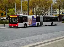 MAN Niederflurbus 3. Generation (Lion's City) auf der Linie 791 nach Monheim Mona Mare am Hauptbahnhof Solingen.(24.10.2014)
