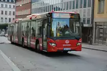 Scania Citywide mit dem Kennzeichen KRC 958 auf der Linie 754 nach Geneta. Aufgenommen am 13.09.2014. in Södertälje.