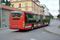 Scania Citywide mit dem Kennzeichen KRC 958 auf der Linie 754 nach Geneta. Aufgenommen am 13.09.2014. in Södertälje.