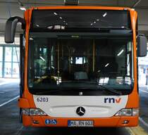 RNV Mercedes Benz Citaro C1 Facelift G 6203 am 18.10.14 beim Tag der Offenen Tür im RNV Betriebshof Mannheim