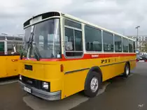 Ex PTT - Oldtimer FBW auf einem Parkplatz eines Einkauf Center in Bern Brünnen am 25.10.2014