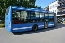 Der hintere Teil des Scania OmniLink in Vaxholm. WSO 960 auf der Linie 670 nach Stockholm. Aufgenommen am 13.09.2014 Vaxholm.