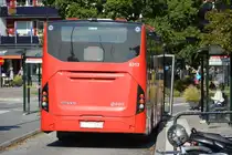 Am 13.09.2014 steht DLE 380 (Volvo 8900) an der Endhaltestelle in Vaxholm.