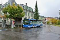 BLS Bahnersatz im Simmental: AFA Citaro I Nr. 91 als Regio Bus Zweisimmen-Wimmis in Zweisimmen, 22.10.2014.