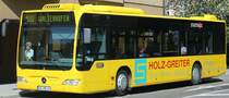 Citaro zugelassen auf KE-HB 13. Dieses Fahrzeug wurde im Frühling 2011 in Kempten aufgenommen und wirbt für Holz-Greiter.