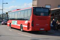 DLE 380 (Volvo 8900) fährt am 13.09.2014 auf der Linie 681. Aufgenommen in Vaxholm.