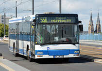 MAN NL 263 Lion`s City, BN-LR 768 auf der Kennedybrücke in Bonn - 28.08.2014