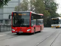 DB Rhein Nahe Bus Mercedes Benz Citaro C2  auf der 75 in Mainz am 30.10.14