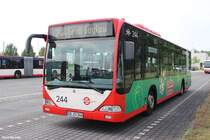 Cottbus, CV Betriebshof 
Der Mercedes-Benz Citaro der 1. Generation mit dem Baujahr 2003 wartet auf seine Ausfahrt um auf Linie ein zu setzen. 28.07.2014