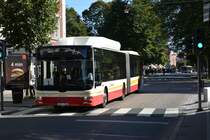 CPY 780 (MAN Lion's City CNG) auf den Weg durch die Innenstadt von Jönköping am 15.09.2014
