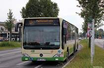 26.08.2014 einer der 2 Mercedes-Benz Citaro II G der VBBr am Hauptbahnhof. 