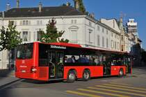 MAN Lions City von Südbadenbus auf der Linie 38 kurz nach der Haltestelle Wettsteinplatz. Die Aufnahme stammt vom 27.09.2014.