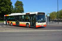 COF 115 fährt am 15.09.2014 auf der Linie 26. Aufgenommen wurde ein Scania OmniLink in der Innenstadt von Jönköping. 