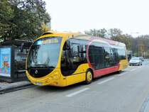 Eine neue Hochleistungslinie fährt bei Soléa in Mulhouse. Drei Crealis Neo 18 und zwei Crealis Neo 12 wurden bestellt. Hier der Wagen 360 am 13/11/2014.