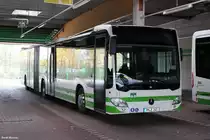 Ein Citaro C2GÜ am 12.11.2014 in der Wagenhalle des Betriebsteils in Bad Belzig. 