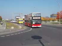 MAN Doppeldecker unterwegs,am 05.Oktober 2014,in Berlin.