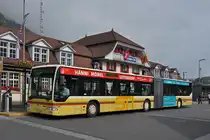Mercedes Citaro 109 auf der Linie 21 wartet beim Bahnhof Interlaken Ost. Die Aufnahme stammt vom 11.10.2014.