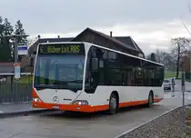 BSU: Am 18. November 2014 stand der unbeschriftete BSU MERCEDES CITARO auf der Linie 6 im Einsatz. Fotografiert wurde er auf der neuen Endhaltestelle Solothurn Allmend Bahnhof SBB.
Foto: Walter Ruetsch