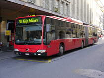Bern Mobil - Mercedes Citaro  Nr.855 BE  671855 unterwegs auf der Linie 10 bei der Haltestelle LOEB / SBB am 22.11.2014