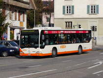 RBS - Mercedes Citaro Nr.2  BE  366002 unterwegs bei der Haltestelle Papiermühle am 22.11.2014