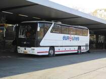 Ein MB O 340 von Eurolines aus Moldau nach Chisinau am Berliner ZOB, 23.11.14