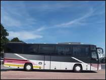 Dr�gm�ller-Volvo B12-600 von ReiseLeo aus Deutschland im Stadthafen Sassnitz am 05.08.2014